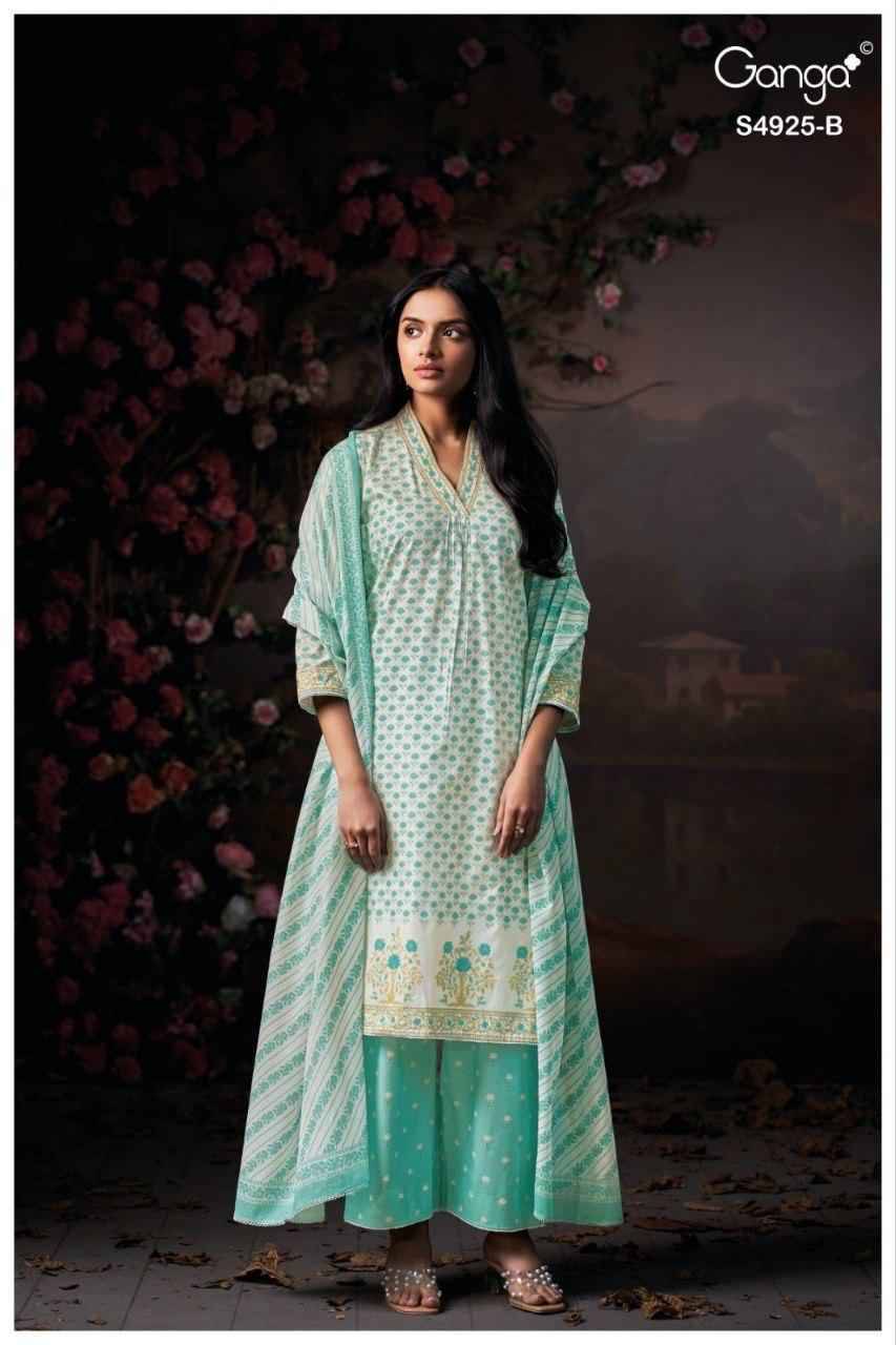 DHRISHA 4925 Series By Ganga Fashion Beautiful Festive Suits Stylish Colorful Fancy Casual Wear & Ethnic Wear PREMIUM COTTON Print Dresses At Wholesale Price